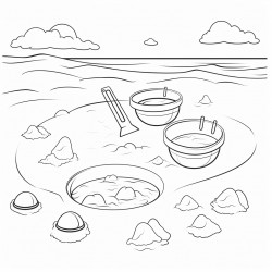 sandpit toys and sandpit toys on the beach