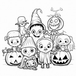 group of pickles trick or treating