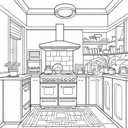 art deco kitchen