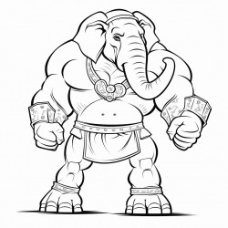 big strong elephant centaur