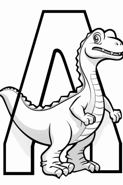 letter a shaped dinosaur