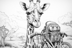 giraffe with cycle