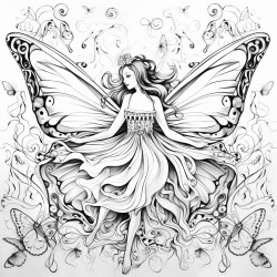 a butterfly dancing on floor