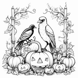 espantapjaros en un maizal con temtica de halloween