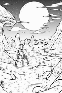 the manylegged alien the background alien planet surface