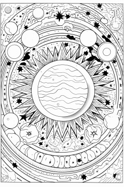 celestial planetary full page mandala