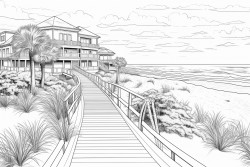a hotel  beach walk