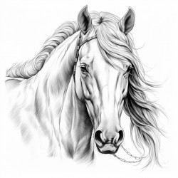 portrait of a horse with a large mane