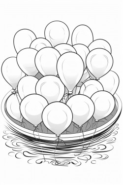 a pool full of balloons