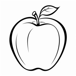 please create images of one apple with name written below