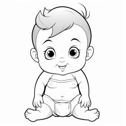 newborn baby in a diaper