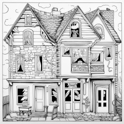 house with dosp homeschoolers inside