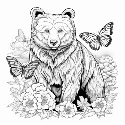 bear with butterfly