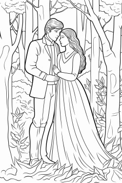 couple getting married in the woods