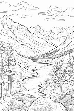 paisaje con un lago