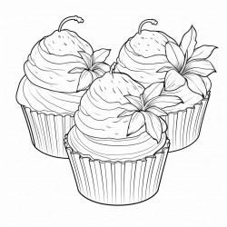 coconut cupcakes decorated with coconut pieces