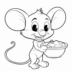 ant carries a bowl of soup