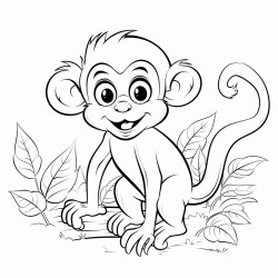 a cute monkey for children