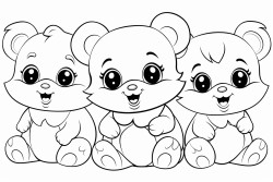 baby bears playing