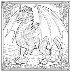 design a mythical creature themed coloring book