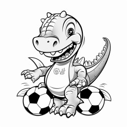 dinosaurio futbolista