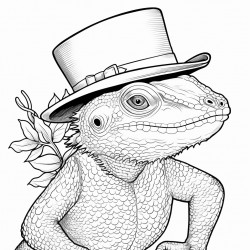 lizard in a top hat
