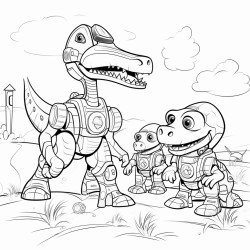 robots finding dinosaurs