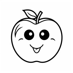 the letter a in the shape of an apple