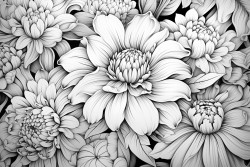botanical flowers patterns fill sheet