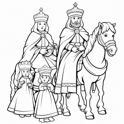 los reyes magos ban a belen en un caballo un elefante y un camello