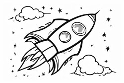 rocket in space