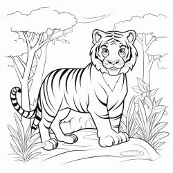 a tiger in the forest