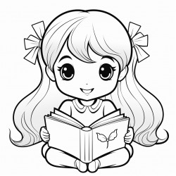 girl read book