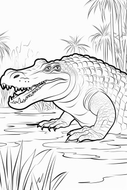 alligator in the swamp