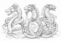 three dragonets getting olympic medals