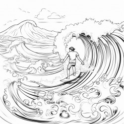 ocean with teens surfing