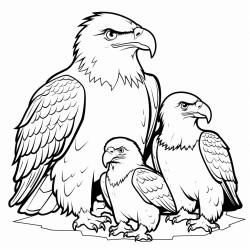 family cubs of eagle