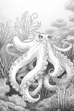 marine animals for coloring pages a4 whitey and black