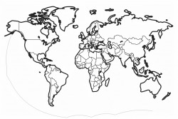prompt map of the world labeled map showing all the continents
