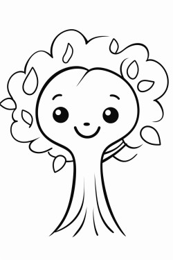 je veux un arbre avec un gland coloriage simple enfants