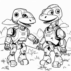 robots finding dinosaurs