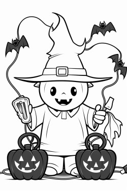 electrician halloween pumpkin bats