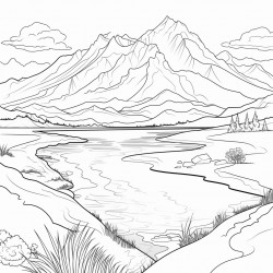 new zeland scene mountain next to a lake