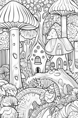 a magical forest with enchanted trees
