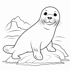 a cute icelandic crabeater seal