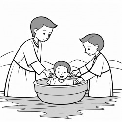 man being baptised