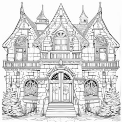 a big house with a very big door