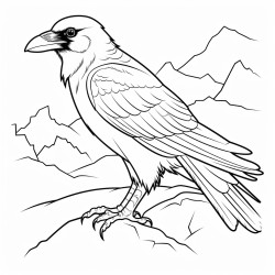 a cute icelandic raven