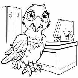 receptionist parrot