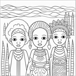 african line background